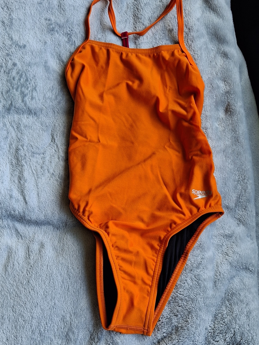 Speedo Bright Orange Slim-Strap One-Piece Swimsuit